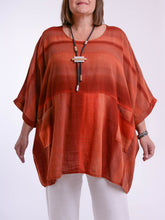 Lagenlook Oversized Cotton Striped Tunic -10077 STRIPE, Tops & Shirts, Pure Plus Clothing, Lagenlook Clothing, Plus Size Fashion, Over 50 Fashion